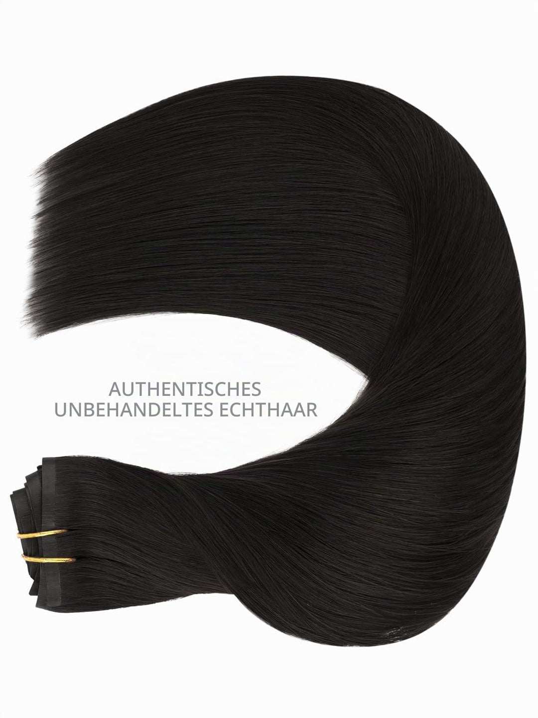 Nahtlose Clip In Extensions Echthaar, 50cm 7pcs 150g Natürliches Schwarz Echthaar Extensions Clip Re