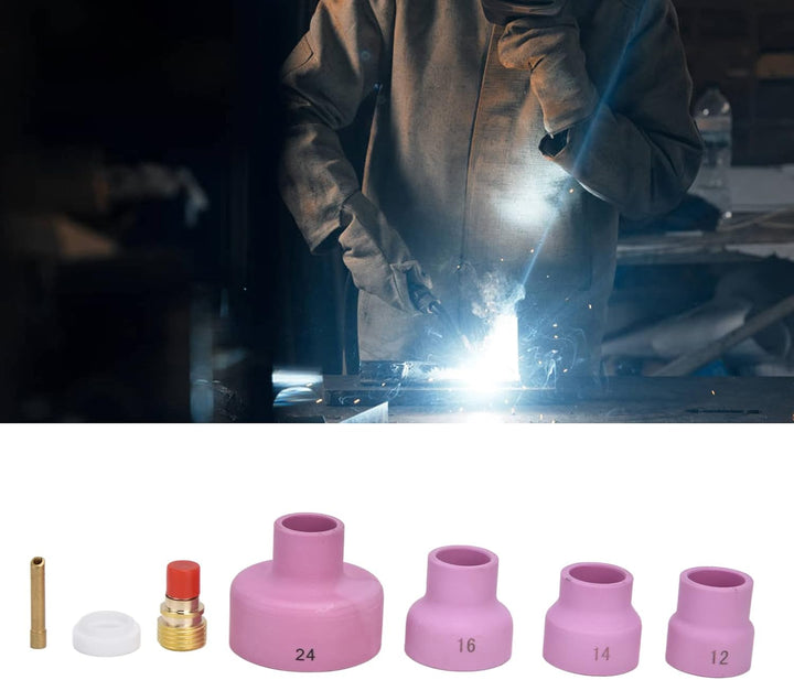 Keramikdüse Gaslinse, Spannzangenkörper Verbrauchsmaterial-Kit WIG-Gaslinsen-Kit Schweisszubehör Mod
