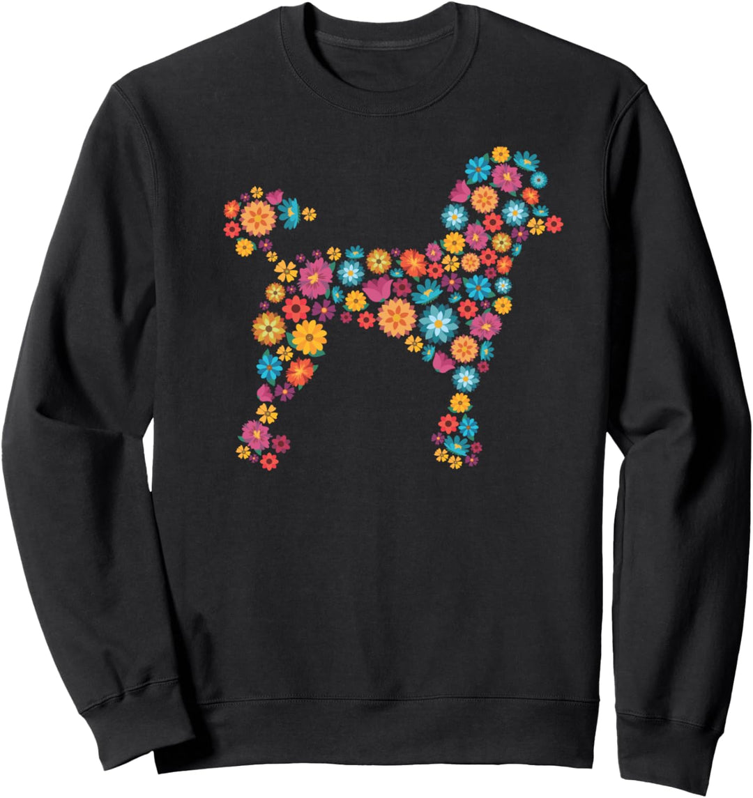 Blumen Pudel Sweatshirt