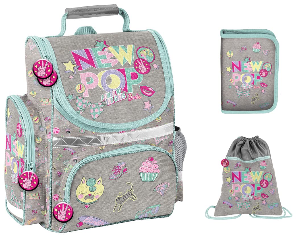 SCOOLSTAR New Pop Schulranzen Mädchen 1 Klasse Tornister Schulrucksack Schultasche | SET 3 teilig |