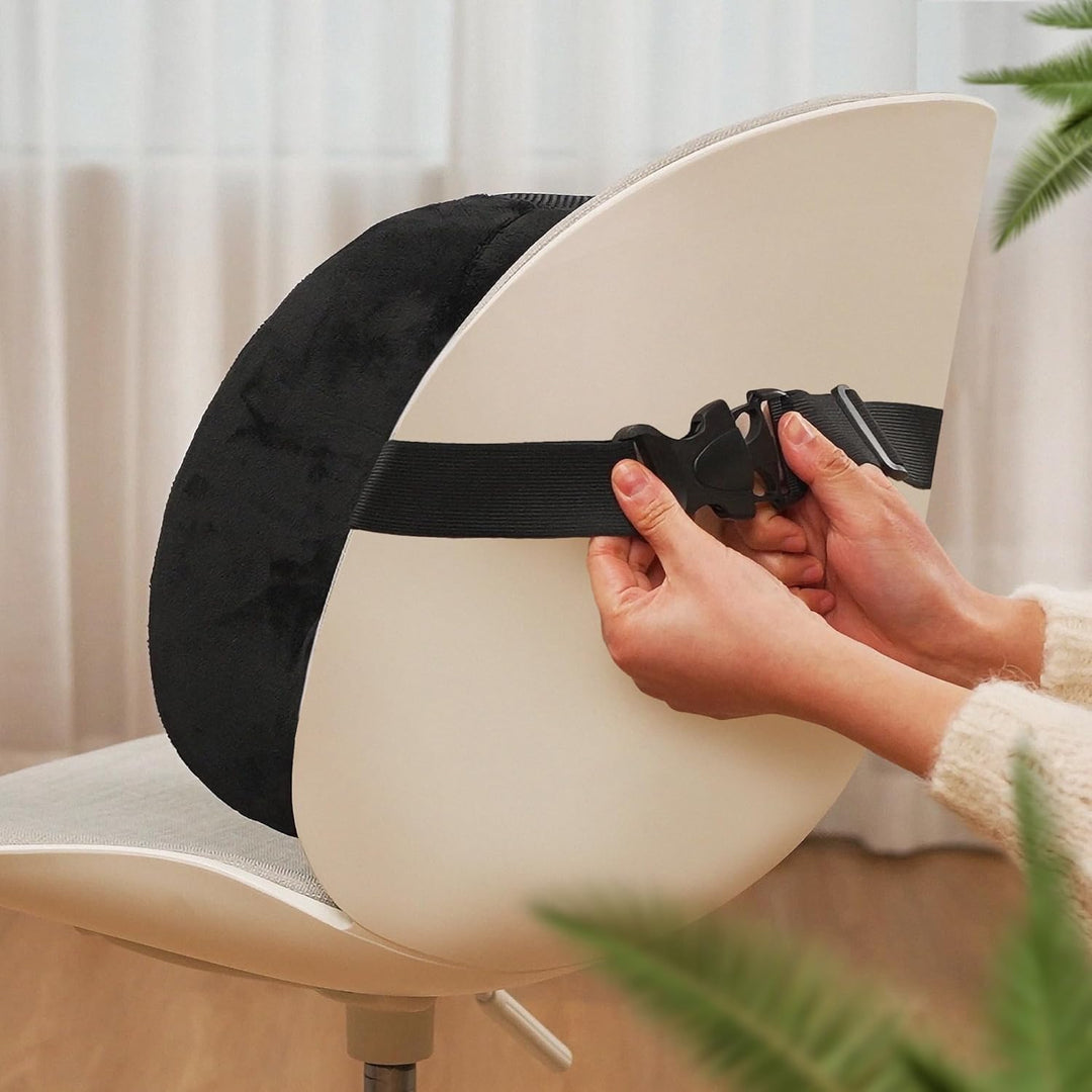 RICOO Ergonomisches Lendenkissen Kissen für den Rücken Lendenwirbelstütze Orthopädisch für Bürostuhl