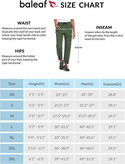 BALEAF Damen Outdoorhose Wanderhose Wasserdicht Schnelltrocknend Leicht Trekkinghose Capris UV Schut