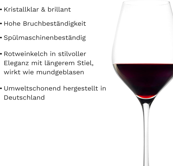 Stölzle Lausitz Rotweingläser Exquisit Royal 480ml I Rotweingläser 6er Set I Weingläser spülmaschine