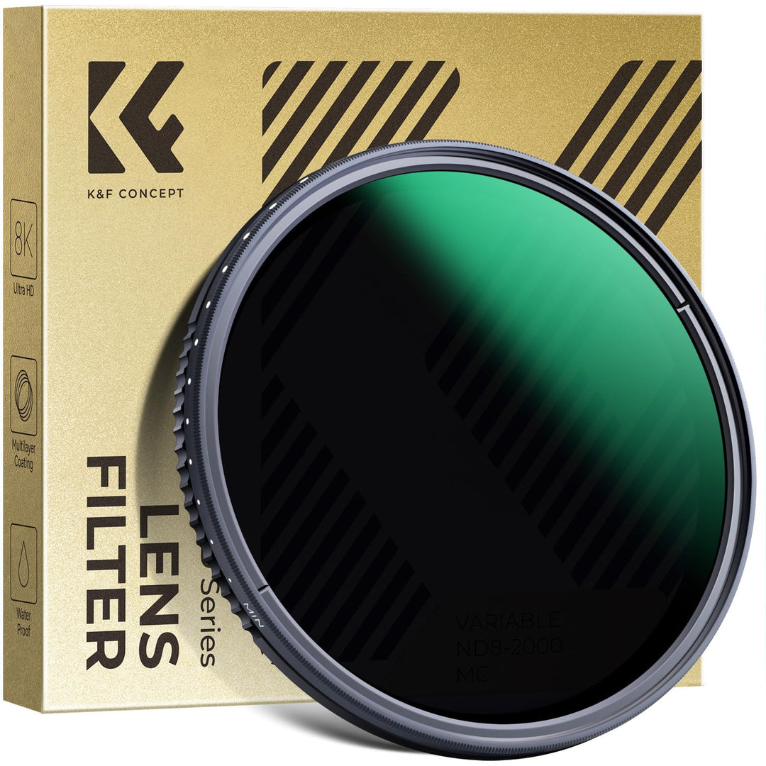 K&F CONCEPT 52mm ND Filter ND8-2000 Variabler Graufilter (3-11 Blendenstufen) （Nano-Dazzle）, 52mm