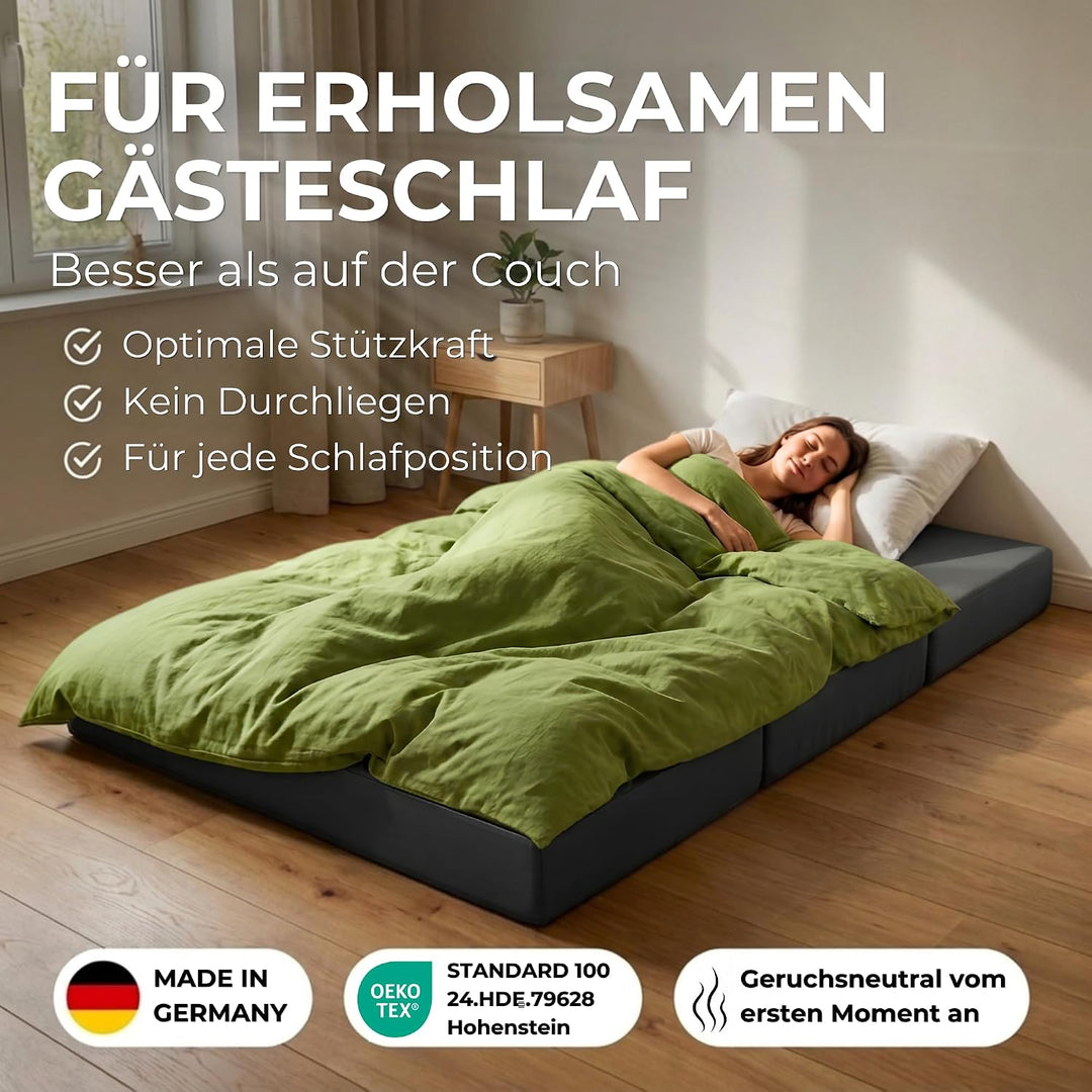 SHOGAZI Klappmatratze 90x190 x 12 cm, Gästematratze klappbar Made in Germany, Faltmatratze VERGLEICH
