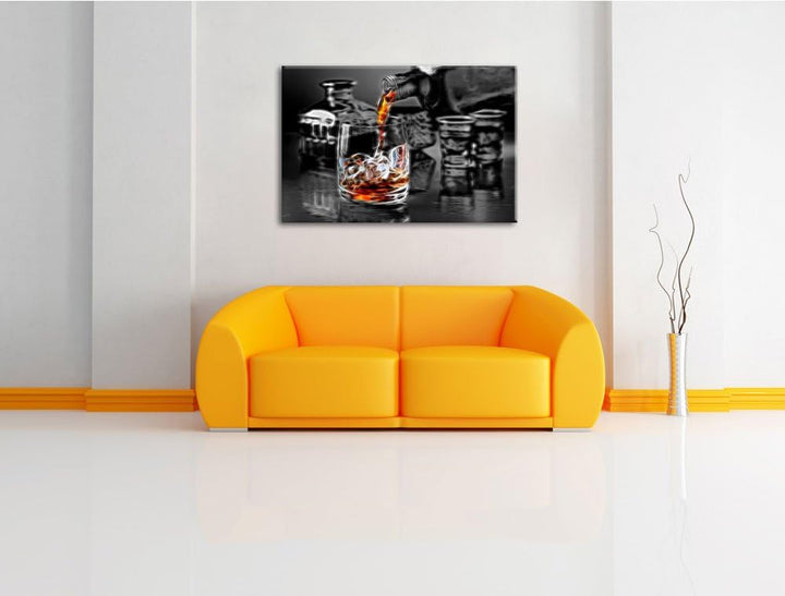 Alter guter Whiskey Format: 100x70 auf Leinwand, XXL riesige Bilder fertig gerahmt mit Keilrahmen, K