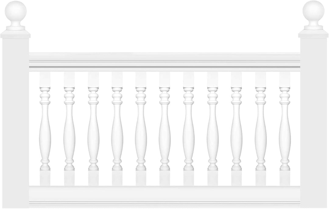 HEXIM Leichtbalustrade - Geländer/Brüstung aus PU Kunststoff weiss, Auswahl aller Komponenten - Perf