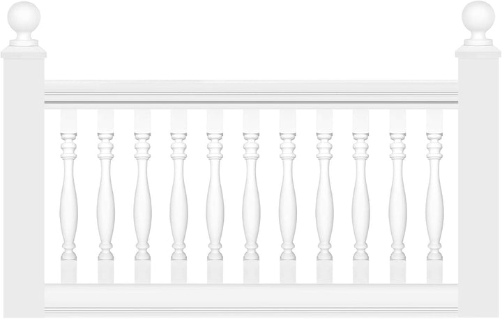 HEXIM Leichtbalustrade - Geländer/Brüstung aus PU Kunststoff weiss, Auswahl aller Komponenten - Perf