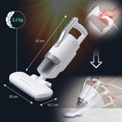 Iris Ohyama, Staubsauger / Milbensauger für Matratzen gegen Allergene, 600W, 14000 Vibrationen/Min,