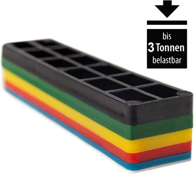 SILISTO Kunststoff Verglasungsklötze Set mehrfarbig 100 x 28 x 1-6 mm, 600 Stück - Made in Germany