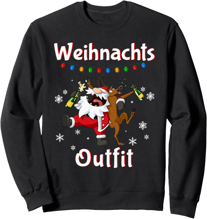 Lustiges Weihnachtsoutfit Damen Herren Weihnachten Party Sweatshirt