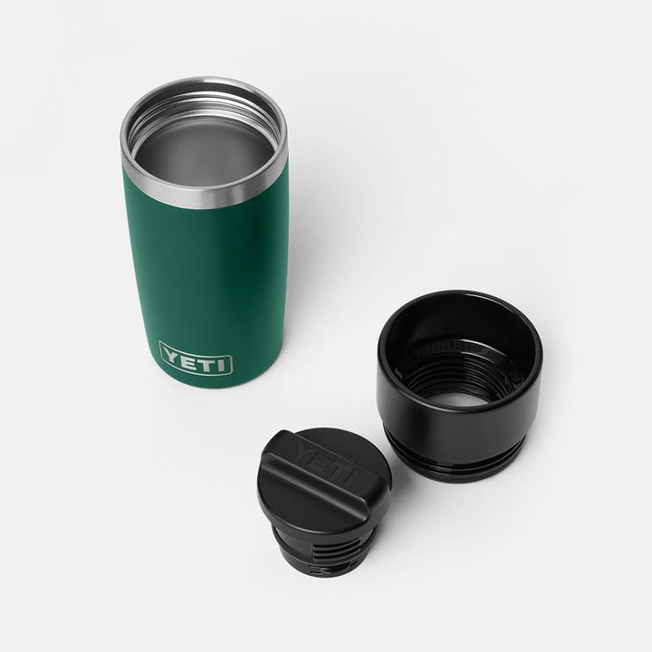 YETI Rambler Thermobecher 12 oz (355 ml) Black Forest Green – Kaffeebecher To Go, Thermotasse mit ab