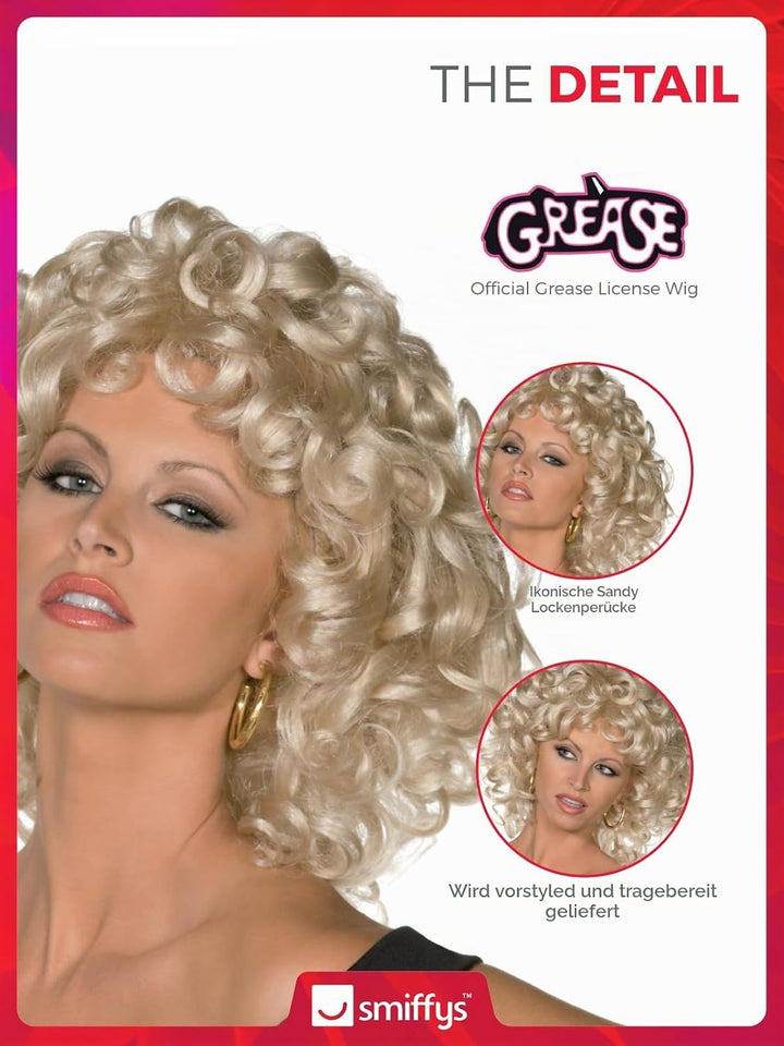 Grease Sandy Last Scene Wig Gelockt, Gelockt