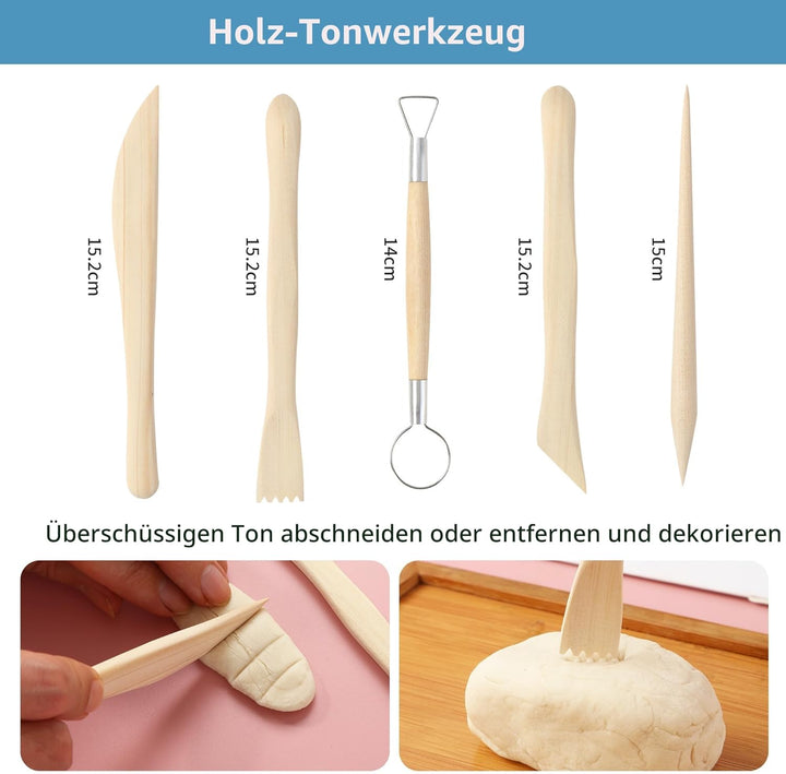 43er Stücke Töpferwerkzeug, Modellier-Werkzeug, Sculpting Werkzeug,Geeignet für Anfänger,Skulptur un