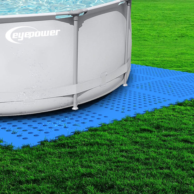 EYEPOWER 4 Grosse Matten: 1m² Poolunterlage 50x50 Antirutschmatte Boden Poolmatte - Pool Unterlage O