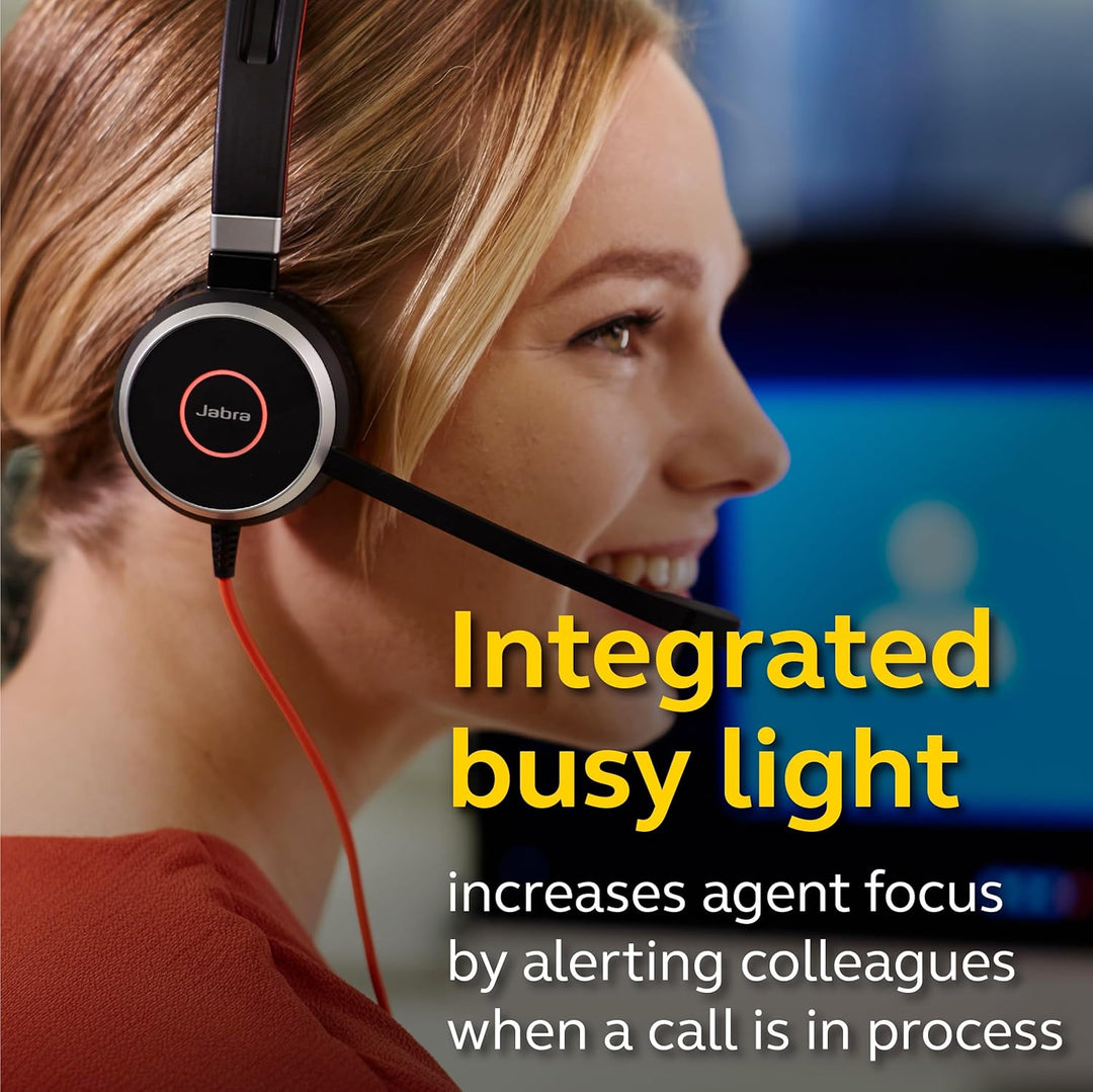 Jabra Evolve 40 MS Mono Headset - Microsoft zertifizierte Kopfhörer für VoIP Softphone mit passivem