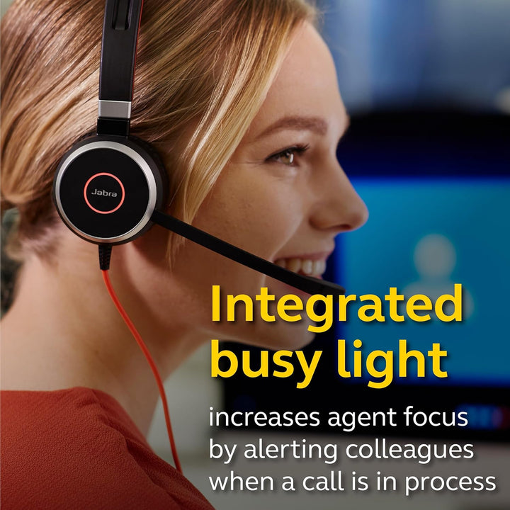 Jabra Evolve 40 MS Mono Headset - Microsoft zertifizierte Kopfhörer für VoIP Softphone mit passivem