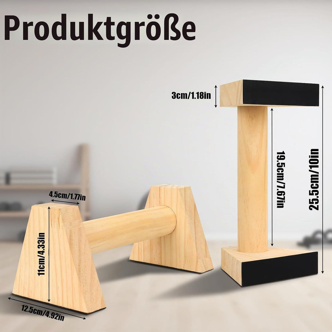 2 Stück Holz Liegestützgriffe Push Up Bars Calisthenics Equipment, Calisthenics GriffeHolz Parallett