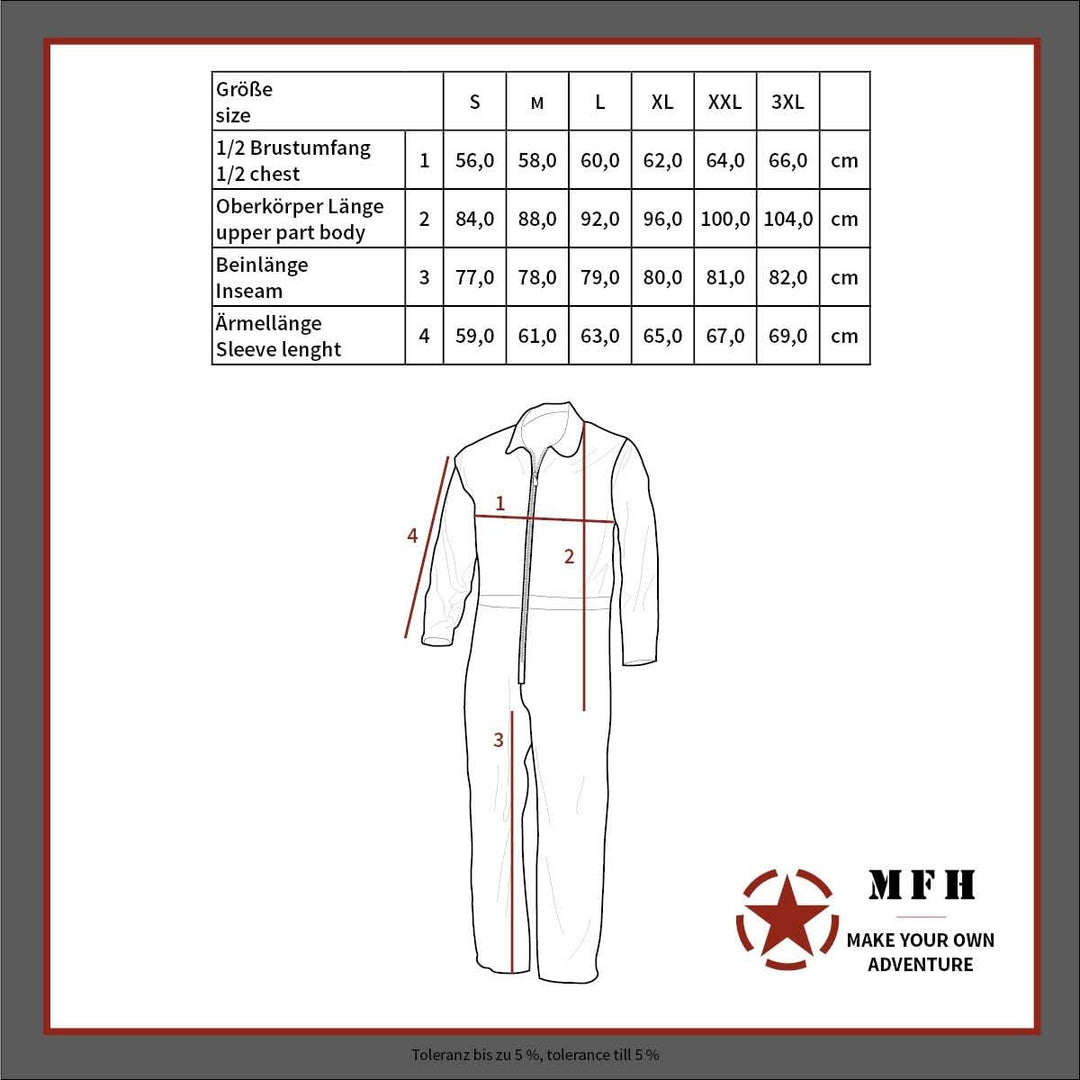 Overall, "SECURITY" schwarz, Grösse XXL