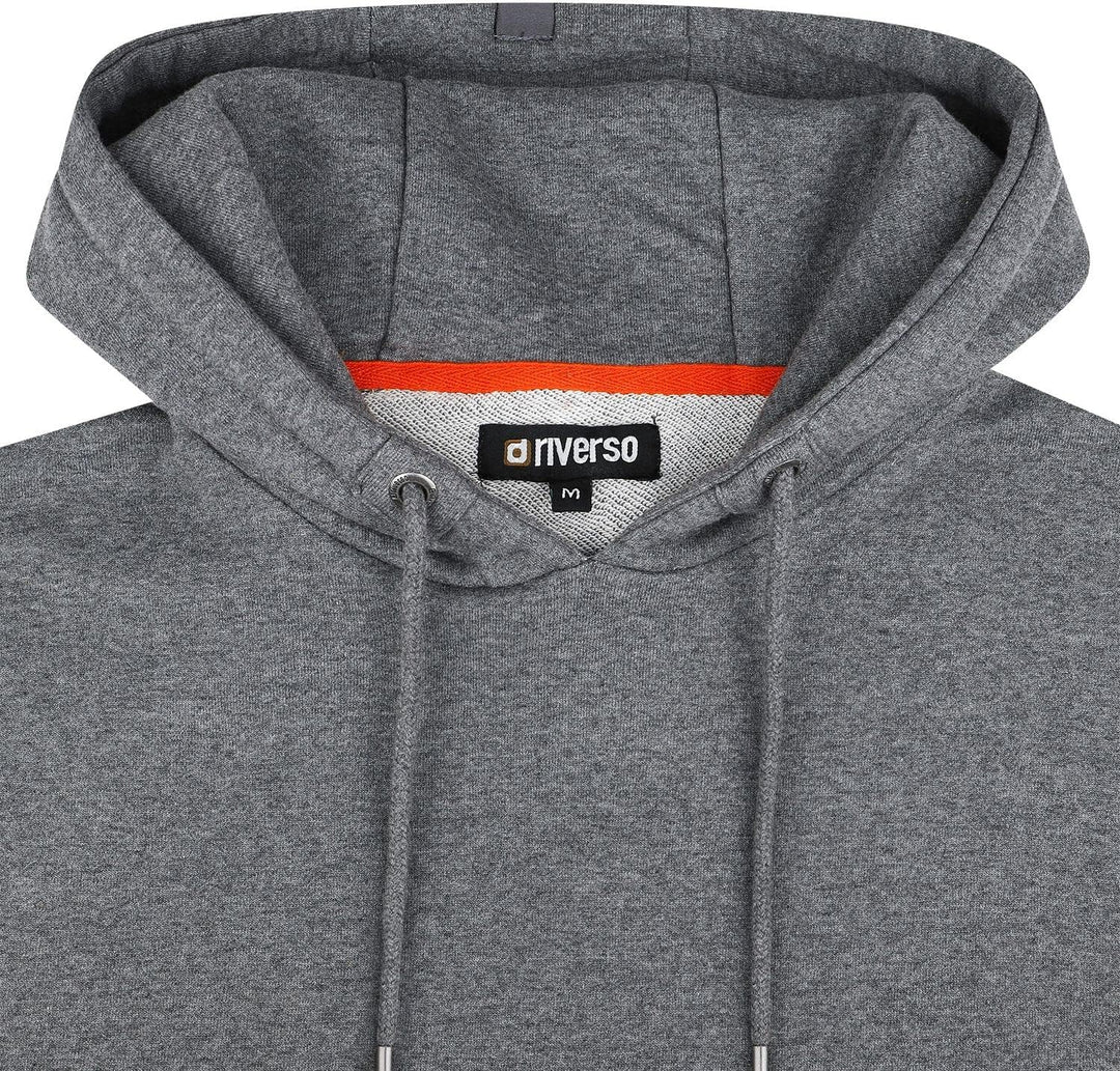 riverso Hoodie Herren RIVTheo Regular Fit Kapuzenpullover Pullover Schwarz Grau Grün Blau Rot Braun