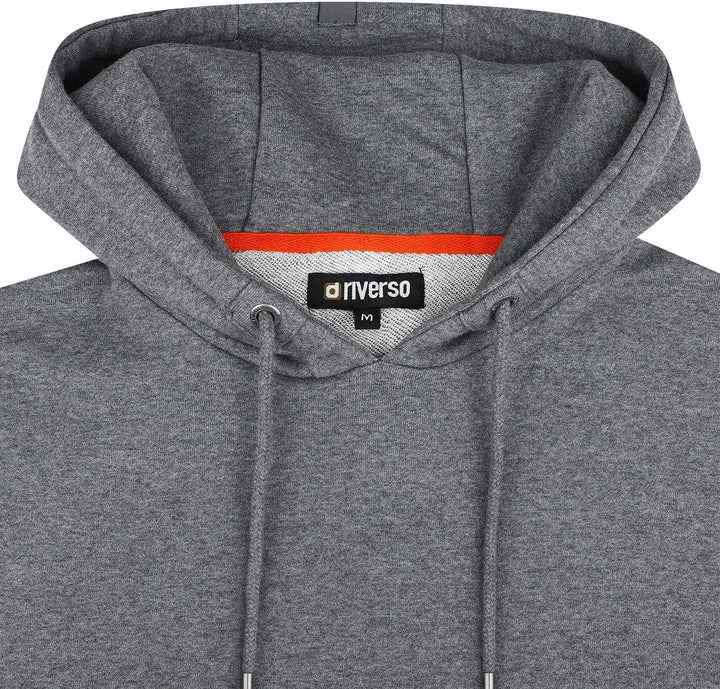 riverso Hoodie Herren RIVTheo Regular Fit Kapuzenpullover Pullover Schwarz Grau Grün Blau Rot Braun