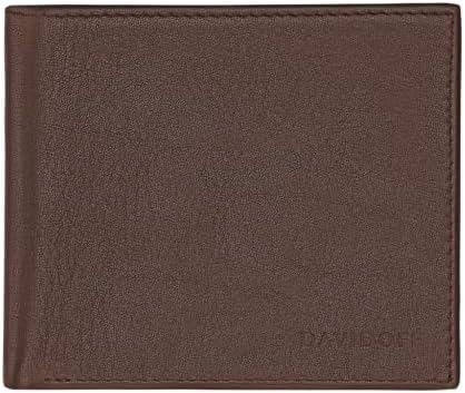 Davidoff Essentials Herren Geldbörse Braun – Elegante kleine Brieftasche aus feinem Leder – edles He