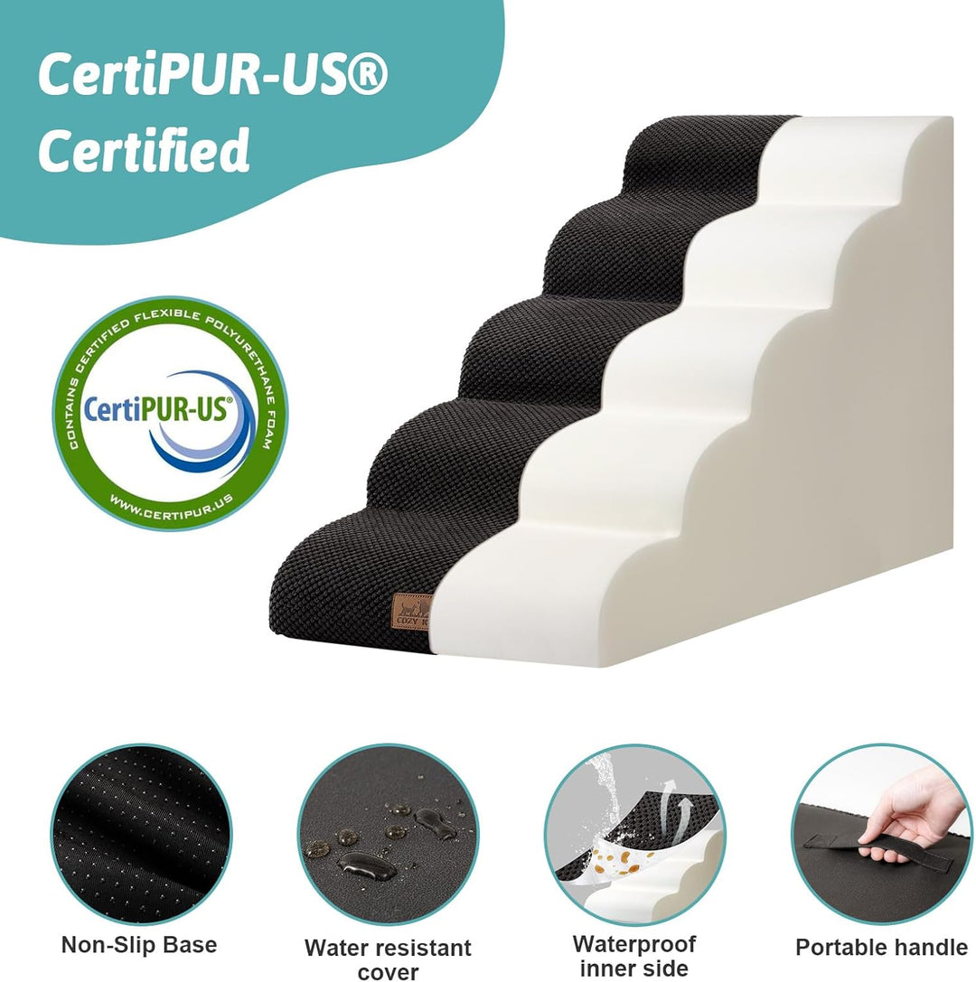 Hundetreppe für Kleine Hunde, Haustiertreppe für Couch aus Hochdichtem Schwamm, Hunde Treppe Hundera