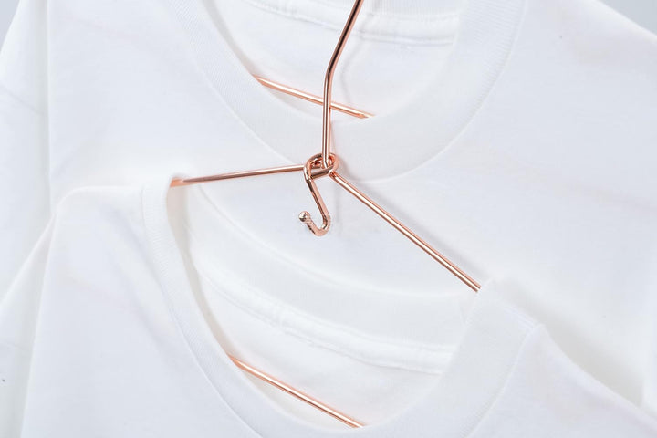 KOOBAY Kleiderbügel, 36 Stück, Verbindungshaken, stabiler Kleiderbügel, Roségold, Metall, Outfit-Kle
