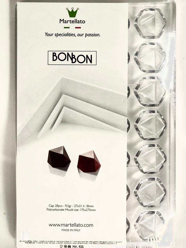 Martellato Pralinenform MODERN BON für 28 moderne und stylische Pralinen, tolle Pralinenform aus Pol