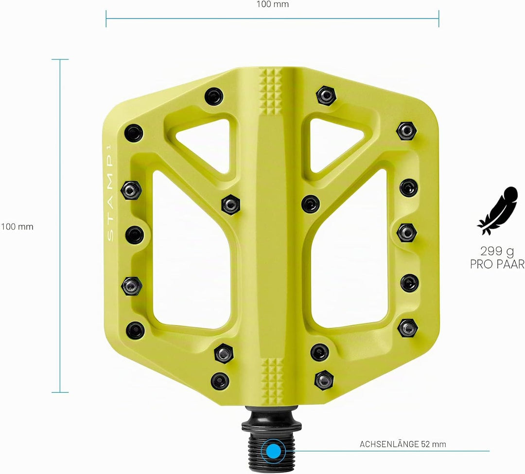 Crankbrothers Stamp Flat BMX/MTB Fahrradpedal – Plattform-Fahrradpedal, minimales Profil, Verstellba