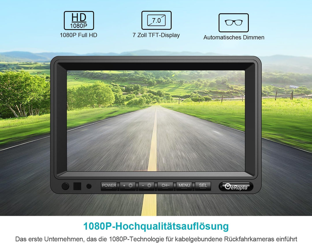 eRapta HD-Rückfahrkamera-System-Kit, 7&