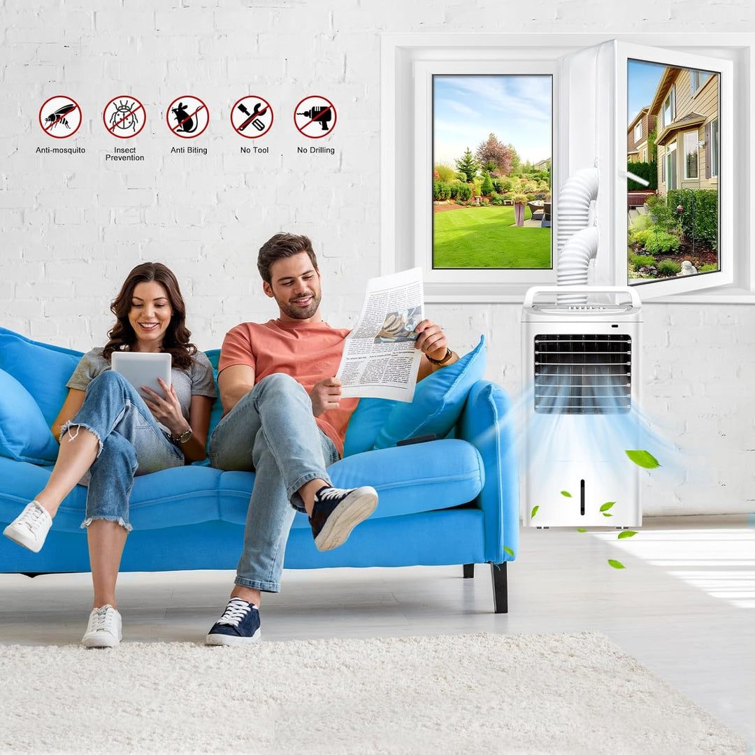 Flow fire 400 cm Mobile Klimaanlage Fensterabdichtung, Klimagerät Fensterabdichtung Funktioniert mit