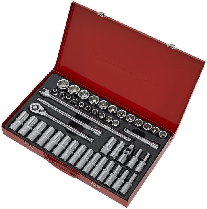 SEALEY Steckschlüssel-Satz 46pc 1/2"SQ DRIVE 6pt Walldrive« - Metrisch