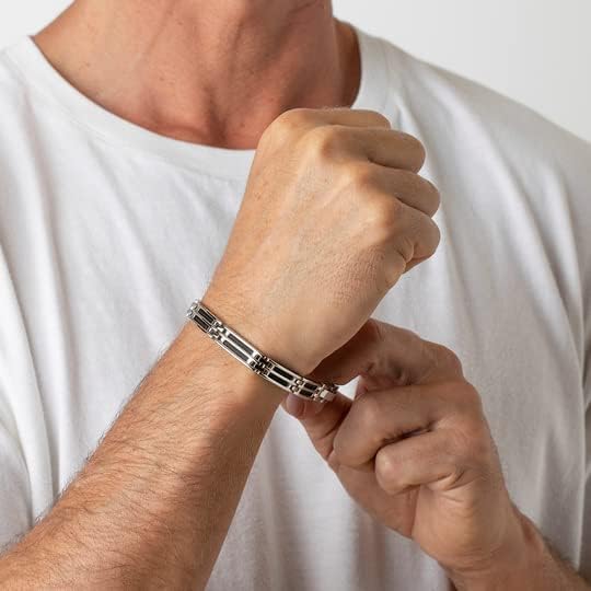 Lotus Style Bracelet Homme Men In Black Acier Noir Ref LS1800-2/1