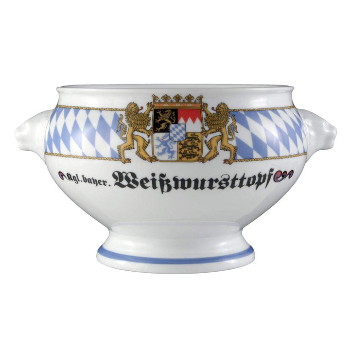 Seltmann Weiden 001.455576 Terrine Löwenkopf ohne Deckel 2,0 L Compact Bayern-Serie Blau/Weiss/Gelb/
