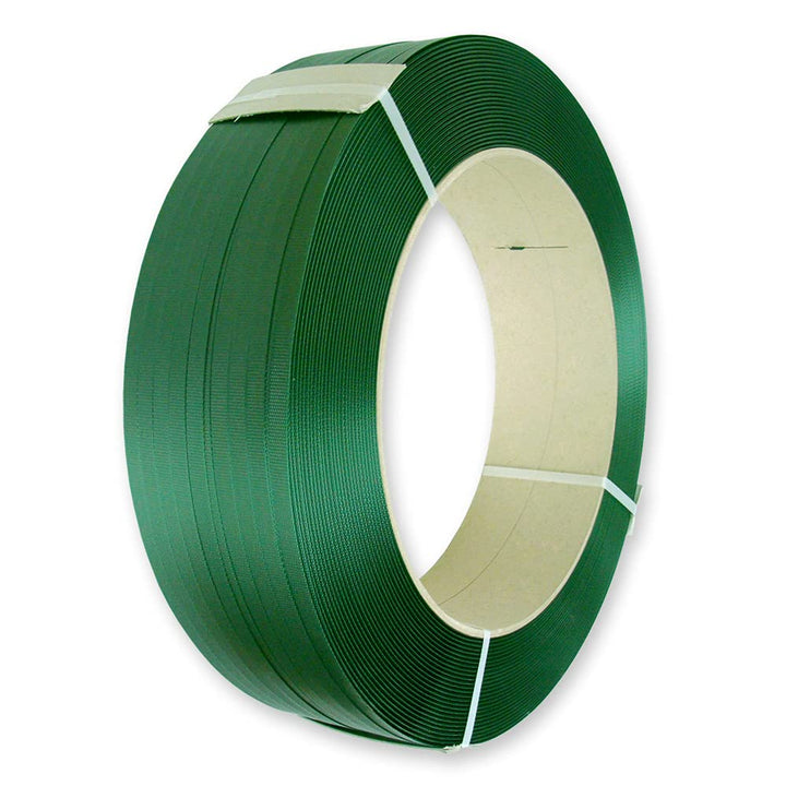 PET-Umreifungsband 15,5 x 0,6 mm, 2000 m, grün, Kern 406 mm, Reissfestigkeit 390 kg für Umreifungsge