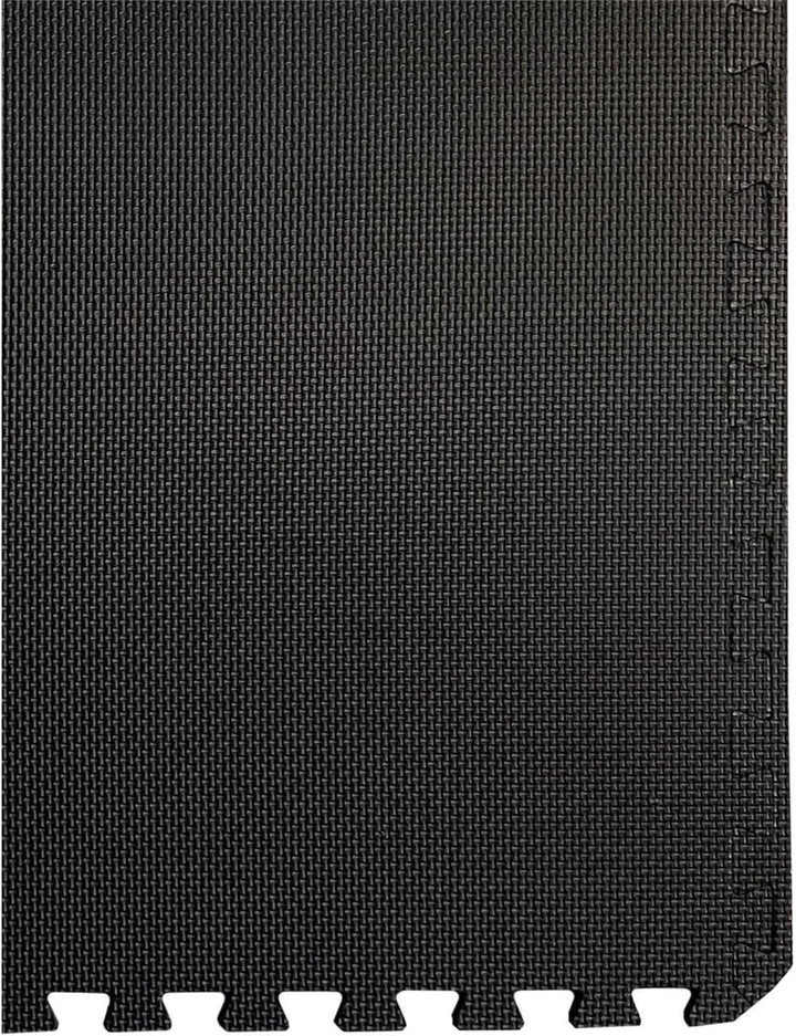 JARDIN202 Puzzlematte für Fitness- und Fitnessböden, Gummischutz, 60 x 60 cm, rutschfeste Matte Schw