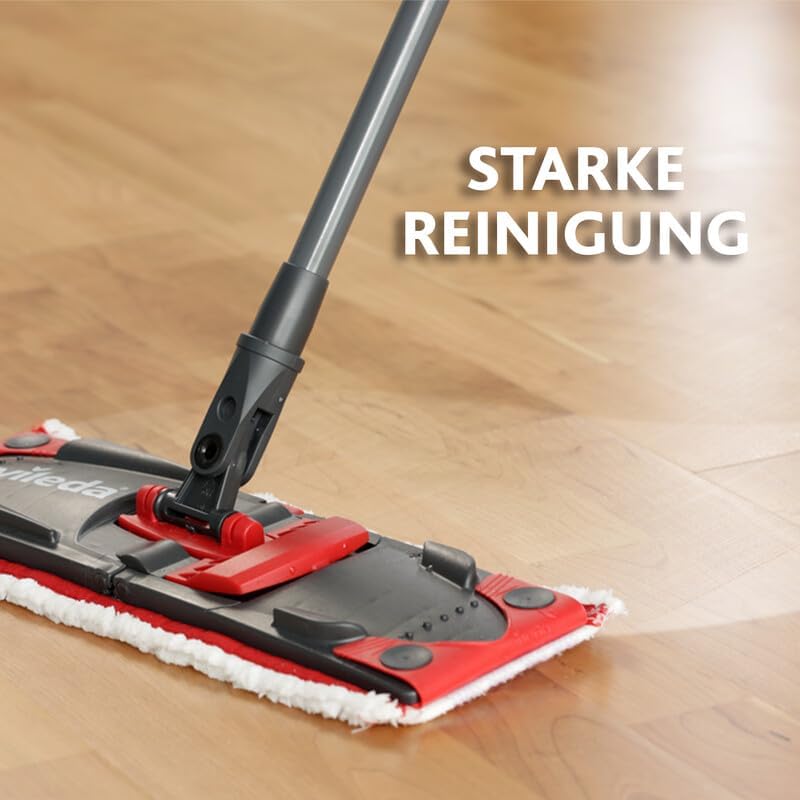 Vileda Ultramax Bodenwischer Komplett Set mit 2 Mikrofaserbezügen, 2in1 für alle Hartböden + Tiles C