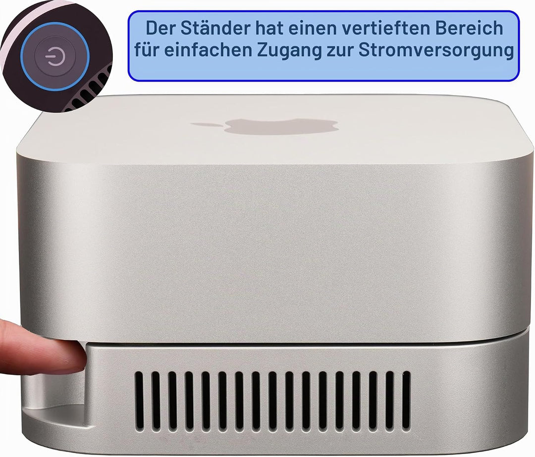 Mac mini M4 Stand, Silber Halterung für Mac mini M4/M4 Pro 2024-2026 Belüftung Wärmeableitung Kühlun