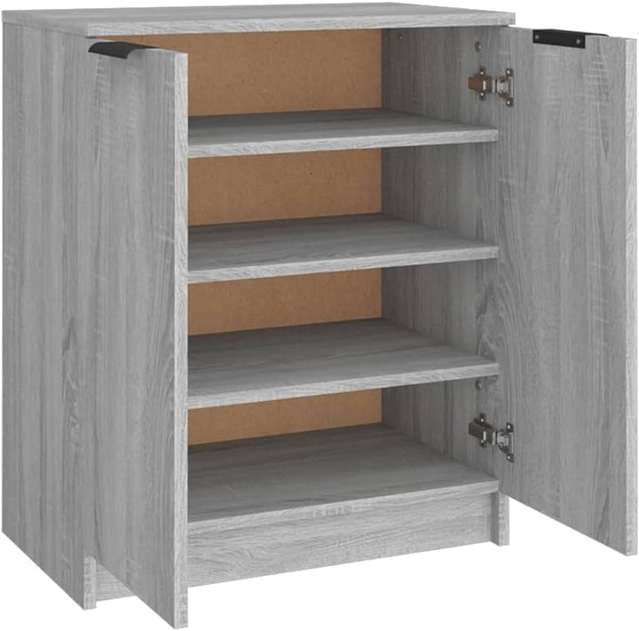 Schuhschrank Grau Sonoma 59x35x70 cm Holzwerkstoff, Schuhe Organizer, Schuhe Aufbewahrung, Schuhrega