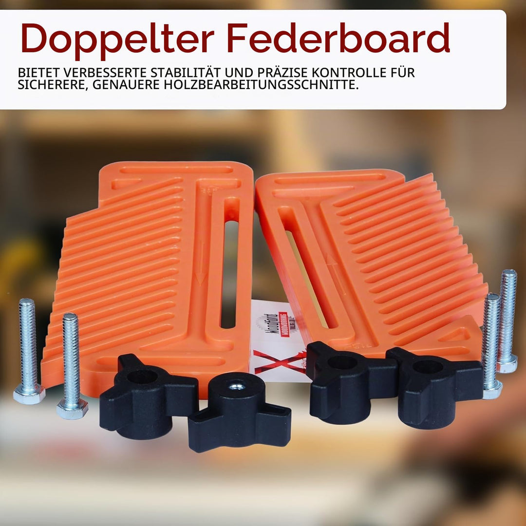 Tischsägen Doppel Federbrett, 2 Stk Einstellbar Druckkamm, Holzbearbeitung Sicherheit Featherboard,