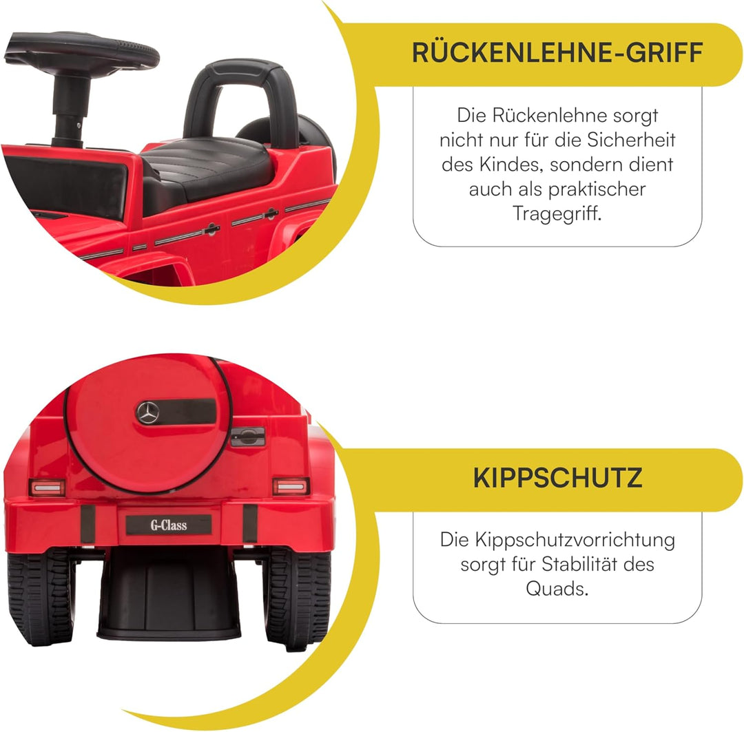 SUV Mercedes Ride-On Schiebeauto für Kinder von 1-4 Jahren, realistische Geräusche, rutschfeste Räde
