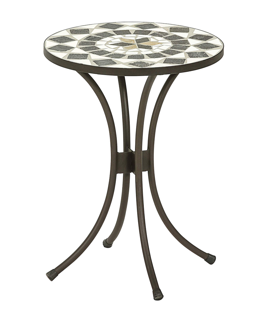 Dehner Blumenhocker Diana, Ø 41 cm, Höhe 54 cm, Metall, mosaikoptik, braun/grau/weiss