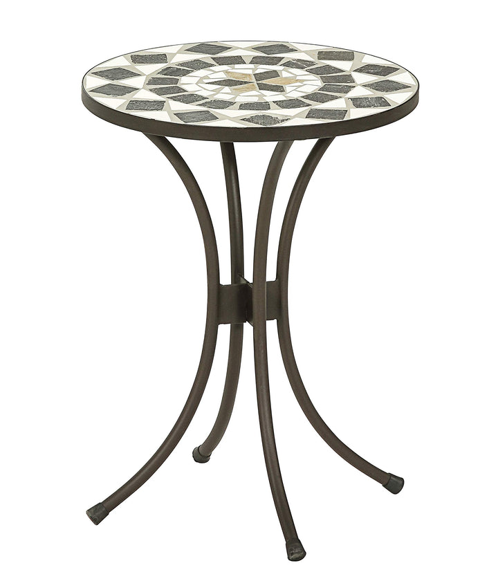Dehner Blumenhocker Diana, Ø 41 cm, Höhe 54 cm, Metall, mosaikoptik, braun/grau/weiss