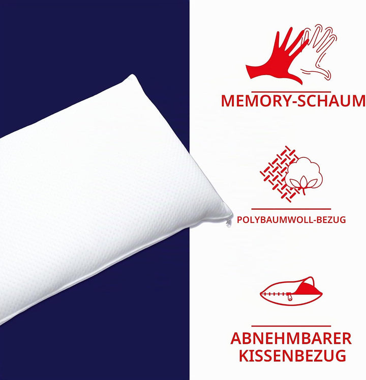 Dodo Topmemory Kissen aus Memory-Foam, 40 x 60 cm, Weiss 40 x 60 cm, 40 x 60 cm