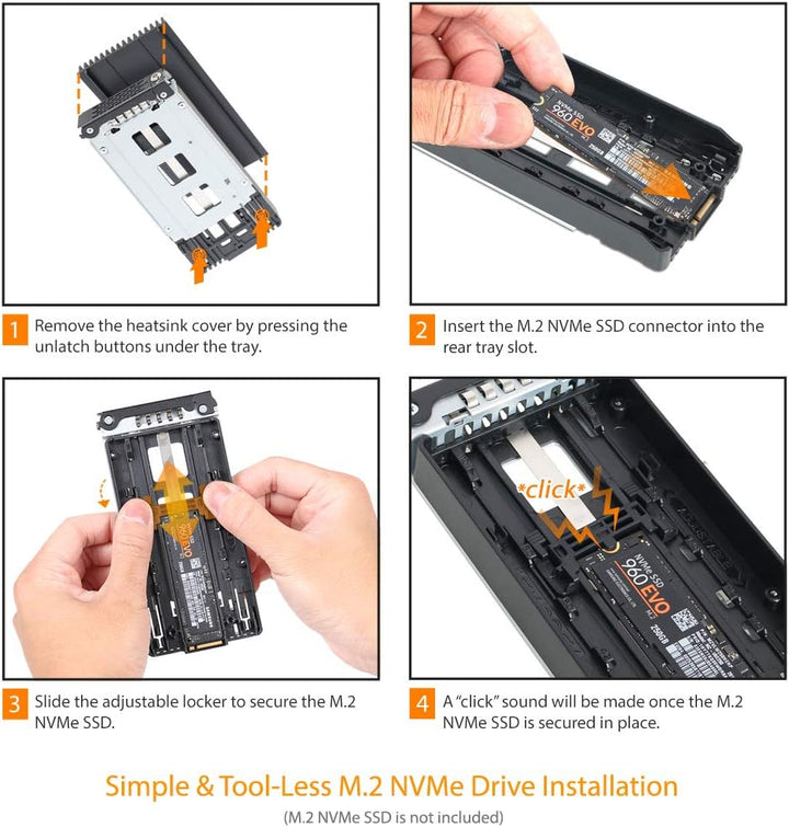 ICY DOCK 4X M.2 NVMe PCIe 4.0 SSD zu 4X MiniSAS HD (SFF-8643) Wechselrahmen - ToughArmor MB720M2K-B