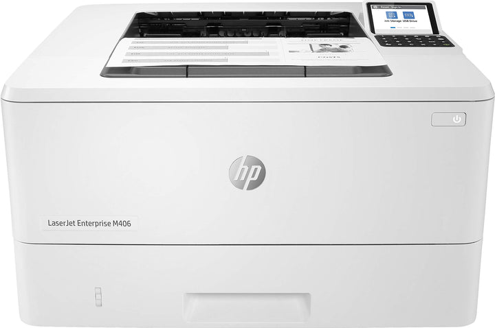 HP LaserJet Enterprise M406dn Farbig Laserdrucker (Drucker, LAN, Duplex, 350-Blatt Papierfach) weiss