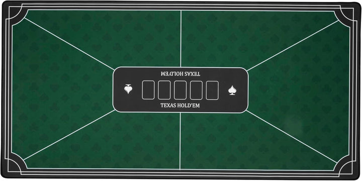Engelhart - 320992 – Pokermatte grün – rutschfeste Spielfläche 120 cm x 60 cm – Dicke: 3 mm – Bedruc