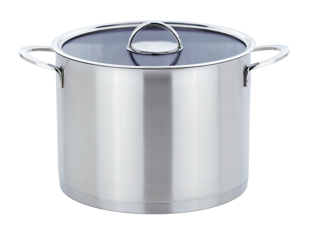 GSW 893268 Elegance Alleskocher mit Glasdeckel 26cm / ca. 10,0 Liter, Edelstahl, Silber, 26 cm, 2-Ei