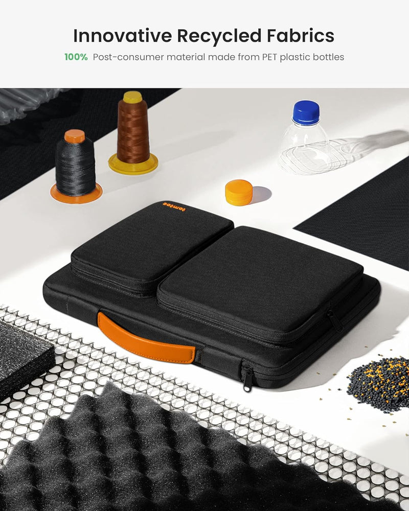 tomtoc 360° Tasche Hülle Kompatibel mit 15,6 Zoll Acer, ASUS, Dell, HP, Lenovo Laptop Notebook Chrom
